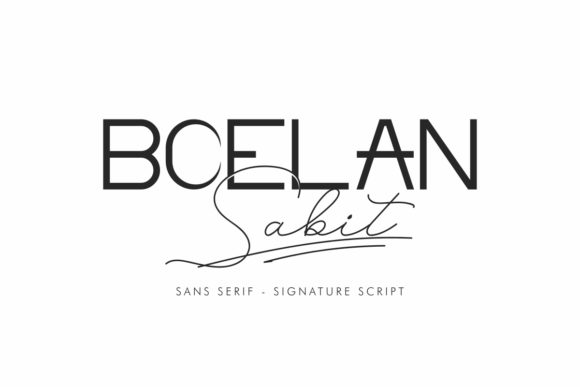 Boelan Sabit: The Elegant Font for Your Brand