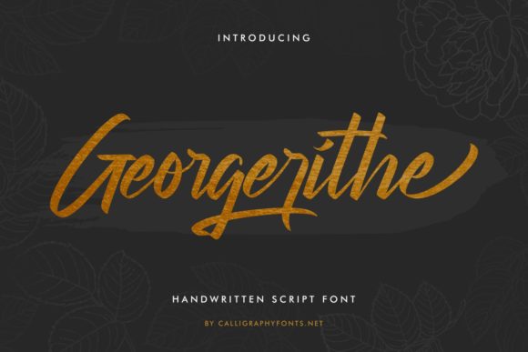 Georgerithe: A Luxurious Handwritten Font for Crafters