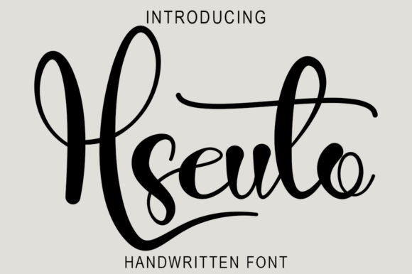Hseuto: A Handwritten Font for Elegant Editorial Design