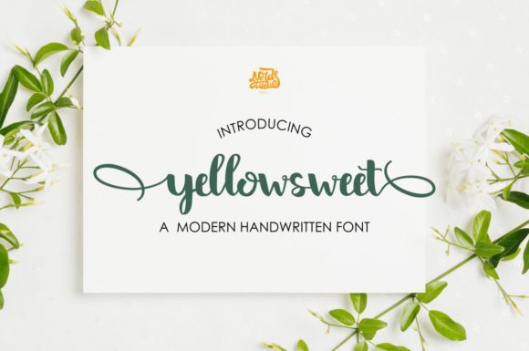 Yellow Sweet: A Delicate Handwritten Font for Editorial Design
